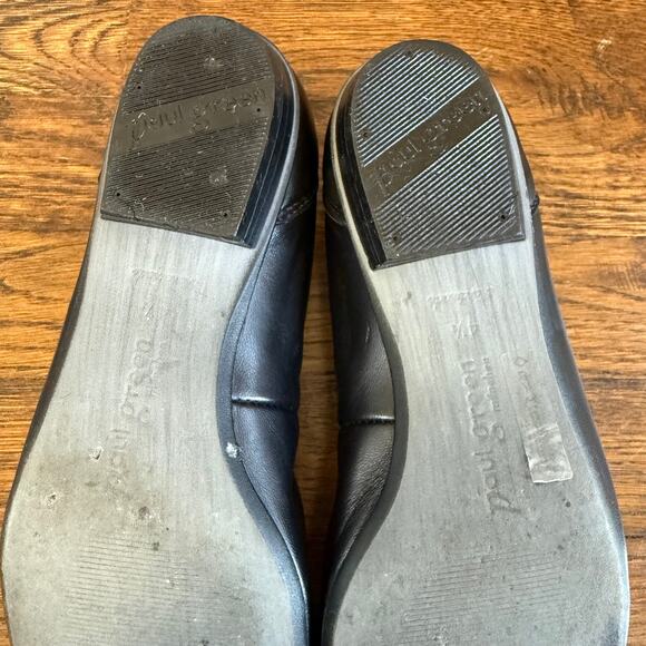 Paul Green Black Leather Flats Zipper Detail Size 6.5 (UK 4.5) - Picture 5 of 7
